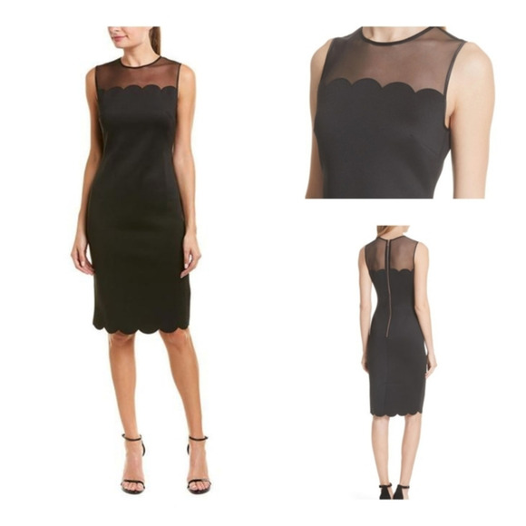 Ted Baker Black‎ Scallop-edge Cocktail Dress - Picture 1 of 3